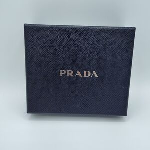 PRADA Navy Saffiano Gift Box | Silver Logo | 6.25x5.25 | Luxury Packaging EUC